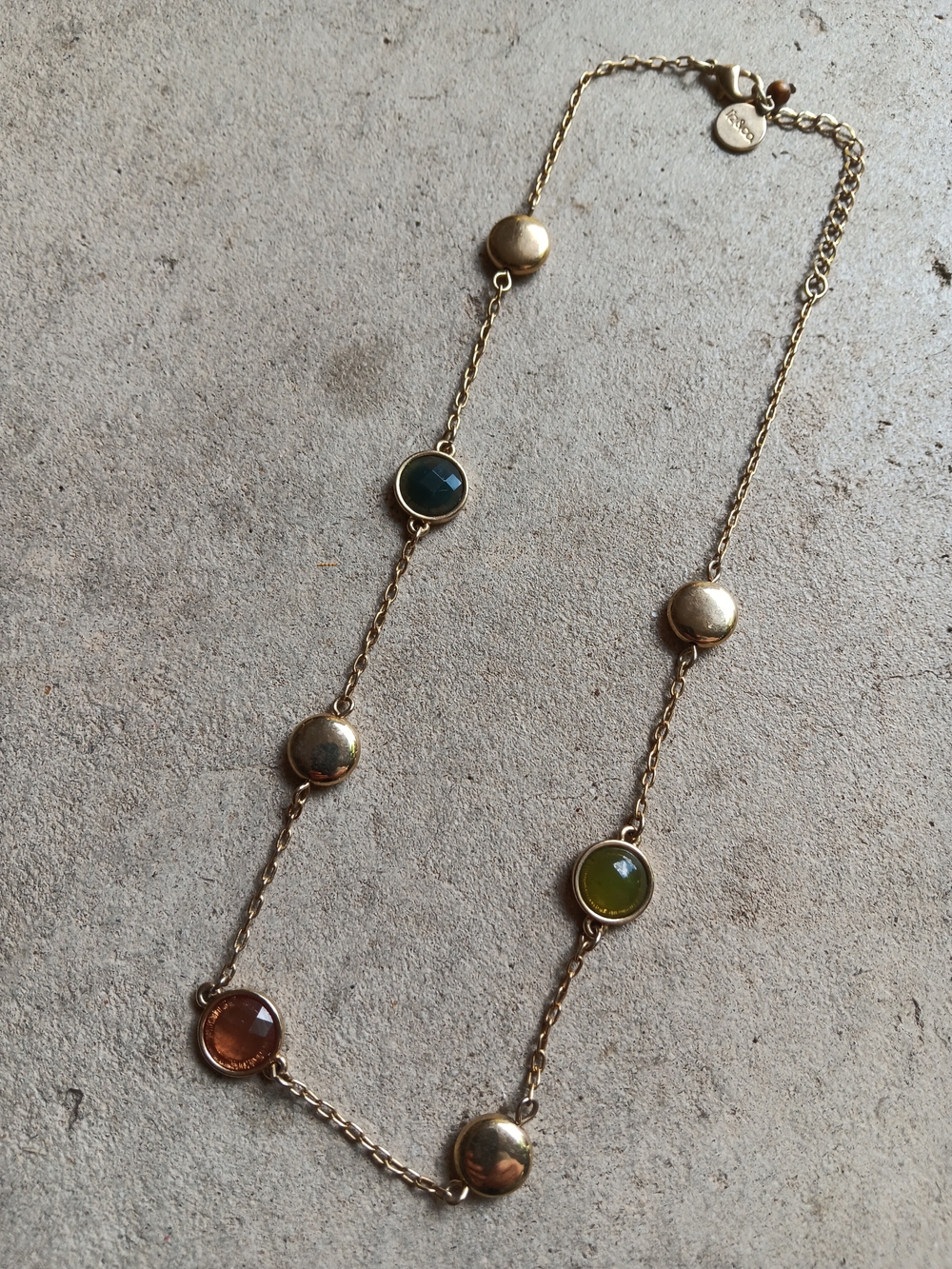 Liz&Co. Gold-Tone Multi-Stone Station Necklace 18"